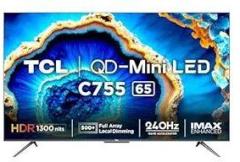 Tcl 65 inch (164 cm) QD Mini Google 65C755 (Black) Smart 4K Ultra HD LED TV