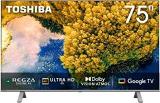 Toshiba 75 Inch (189 Cm) Bezelless Series Google 75C350LP (Silver) Smart 4K Ultra HD LED TV