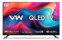 Vw 43 inch (109 cm) QL Frameless Series VW43QUW1 (Black) Smart 4K Ultra HD QLED TV