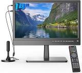 Zoshing 14 Inch (36 Cm) 1080P Screen L Freeview Reception Aerial AC-exchanges/DC-12V HDMI USB VGA Input Ports For Camper/Monitors/kitchens TV