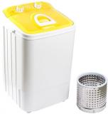 DMR 4.6 Kg Portable Mini Washing Machine Semi Automatic With Steel Dryer Basket DMR 46 1218 Yellow