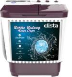 Elista 7 Kg EM70ARD Semi Automatic Top Load (White, Maroon)