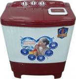 Hyundai 6.2 Kg HYS62C1 DMK7 Semi Automatic Top Load (White, Maroon)