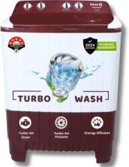 Innoq 7 kg 70 TURBO IVI Dryer Semi Automatic Top Load Washing Machine (5 Star Rated | Turbo Wash | Buzzer | Wheels | Turbo Jet | Magic Filter Maroon)