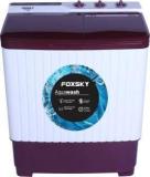 Foxsky 7.5 Kg FS SATL75WM Semi Automatic Top Load Washing Machine (White, Maroon)