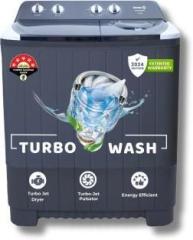 Innoq 6.5 kg 65 TURBO IVI Dryer Semi Automatic Top Load Washing Machine (5 Star Rated | Turbo Wash | Buzzer | Wheels | Turbo Jet | Magic Filter Grey)