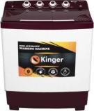 Kinger 6.5 Kg WWE65 2022BR Semi Automatic Top Load Washing Machine (Maroon, White)