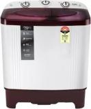 Marq By Flipkart 6 kg MQSA60H5M Semi Automatic Top Load (5 Star Rating White, Maroon)