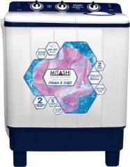 Mitashi 6.5 kg MiSAWM65V35 AJD Semi Automatic Top Load Washing Machine (White, Blue)