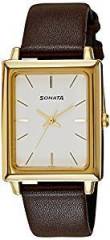 Sonata Analog White Dial Men's Watch NK7078YL01