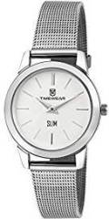 TIMEWEAR Analog Formal Off White Dial Silver Chain Watch for Women 200WDTL