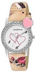 LimeStone White Dial Analogue Watch For Women's & Girl's LS1327