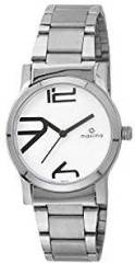 Maxima Attivo Analog White Dial Women's Watch 28020CMLI