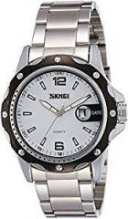 Skmei Analog White Dial Unisex Watch 0992SW