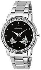 Decode Analogue Black Dial Women's & Girl's Watch Ladies Crystal Studded 21 030 Black