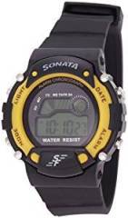 Sonata Superfibre Digital Grey Dial Men's Watch NG7982PP01J