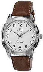 Titan Analog White Dial Men's Watch 1585SL07