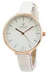 AELO Analogue White Dial Girls and Women Watch WWW1072