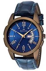 SWISSTONE Leather Strap Analogue Blue Dial Men's Wrist Watch