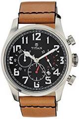 Titan Purple Chronograph Black Dial Men's Watch 9477SL01J