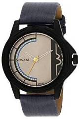 Sonata Analog Multi Colour Dial Unisex Watch 77018PL02