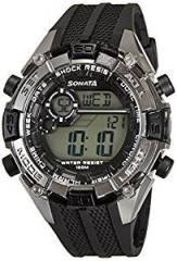 Sonata Ocean Series III Digital Grey Dial Unisex Watch 77026PP01J