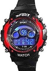 BLUTECH Digital Sports Black & Red Unisex Watch 7 lights Good Gift For kids