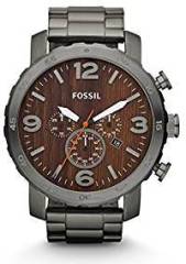 Fossil End Of Season Nate Stopwatch Analog Brown Dial Unisex Watch JR1355