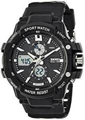 SKMEI Analog Digital Black Dial Men's Watch AD0990 BK WHITE