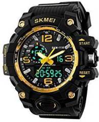 Addic Analogue Digital Multifunctional Outdoor Sports Dual Time Golden Dial Men's & Boy's Watch