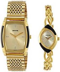 Sonata Analog Gold Dial Unisex's Watch NK70808069YM01