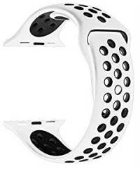 House of Quirk Silicone iwatch Band for 42mm WATCH NOT INCLUDED White/Black