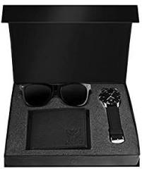 LORENZ Combo Of Black Men's Wallet, Sunglasses & Watch