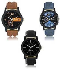 BOBO BIRD Combo Pack of 3 Lorem Stylish Dummy Chronograph Analogue Multicolor Dial Men & Boys Watch BB W015