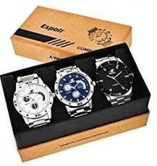 Espoir Combo of 3 Analogue Multicolor Dial Mens Watches Combo 109 Espoir Bahubali