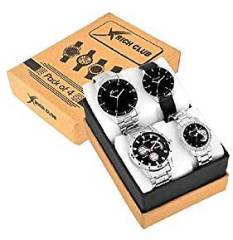 Rich Club Analogue Multicolour Dial Men's and Women's Couple Watch Combo of 4