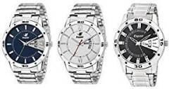 Espoir Day and Date Combo of 3 Analogue Multicolor Dial Men's Watch Combo Latest WDD Andy