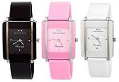 Maan International Multi Color Dial Analogue 3 Combo Watch For Woman's & Grils