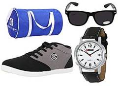 Globalite Combo Men's Casual Shoes GSC0461AMZ with Lotto Watch, Sunglass & Globalite Duffle Bag.