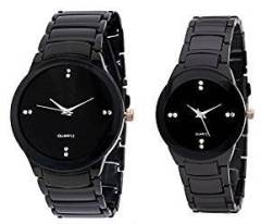 BLUTECH Analogue Black Dial Men'S And Women'S Watch M Combo Black Couple