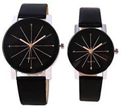 Codice Analogue Black Dial Men's & Women's Couple Watch Om Designer 123