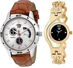 Swadesi Stuff Analogue Multicolour Dial Men's and Women's Watch Combo of 2