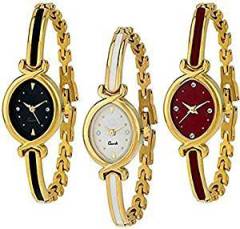 SWADESI STUFF Bangle Analogue Multicolor Watch for Women Combo of 3