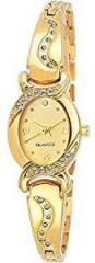 Cloudwood Analog Bangle Gold Dial Luxury Fashion Bracelet Watch for Women & Girls W158