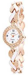 Addic An Elegant Persona Rose Gold White Watch For Girls And Women Addicww447