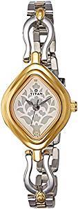 Titan Analog White Dial Women's Watch 2536BM02