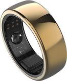 aaboRing, Health & Fitness Tracker Smart Ring, Advance Sleep Monitoring, Stress & Activity Tracking, Titanium, IP68 Waterproof US Size No 11, Wireless Glittering Gold