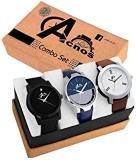 Acnos Analogue Men's Watch Multicolored Dial Multicolored Colored Strap Pack Of 3