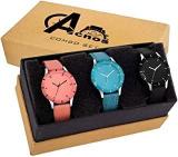 Acnos Analogue Women's Watch Pack Of 3 Multicolored Dial Multicolored Colored Strap