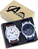 Acnos Branded Super Quality Premium Watches Combo Look Like Richer Person For Men Pack Of 2 24 BRWN